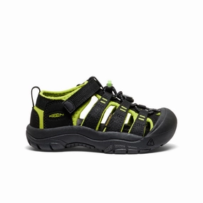 Enhanced grip Abrasion resistant Little Kids' Newport H2  |  Black/Lime Green