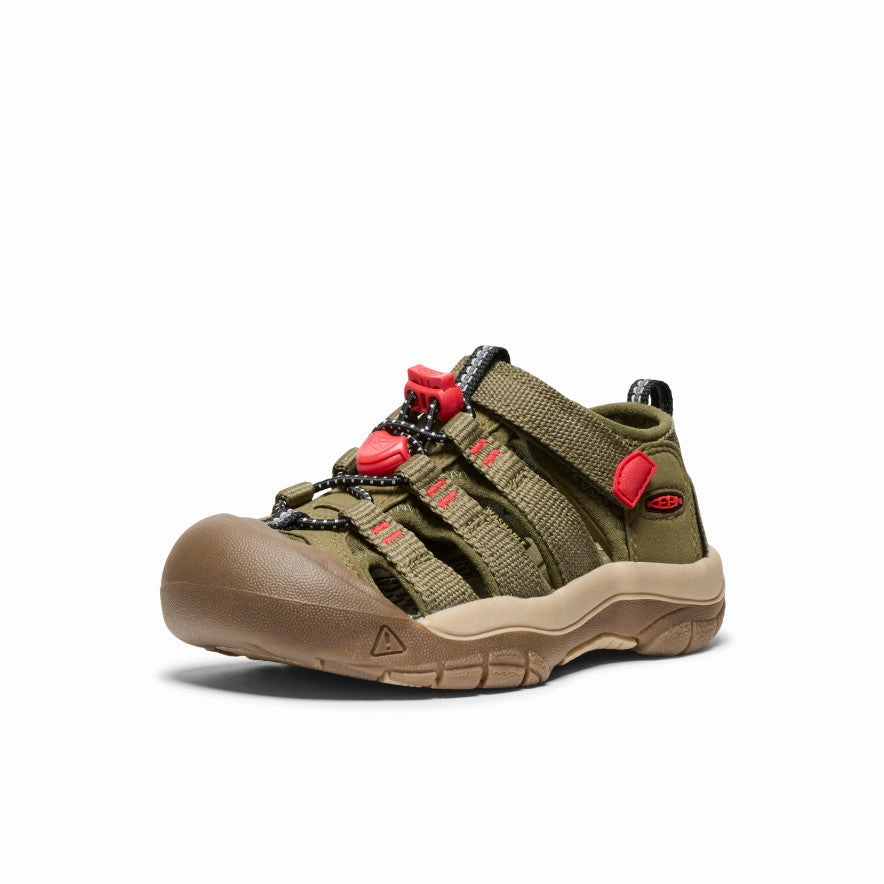 Shock Absorbing Comfortable Straps Little Kids' Newport H2  |  Martini Olive/Aura Orange