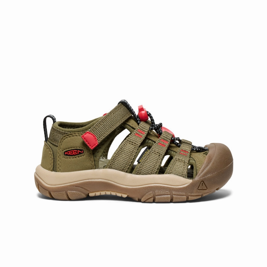 Trail Ready Little Kids' Newport H2  |  Martini Olive/Aura Orange