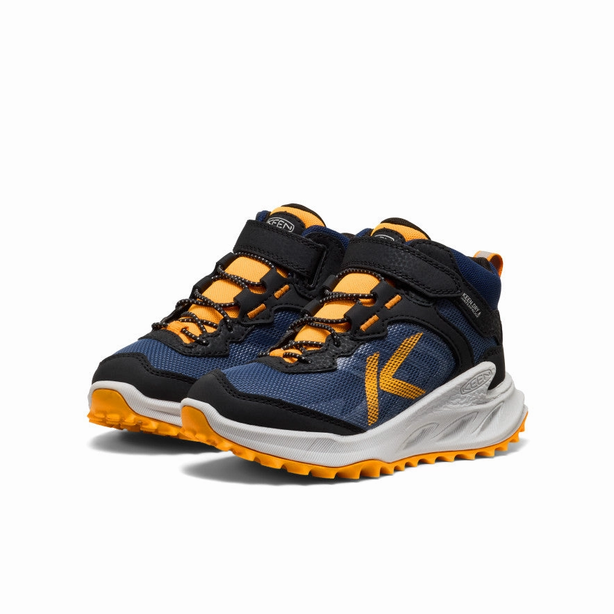 Mid Top Little Kids' Zionic Waterproof Boot  |  Naval Academy/Bright Marigold