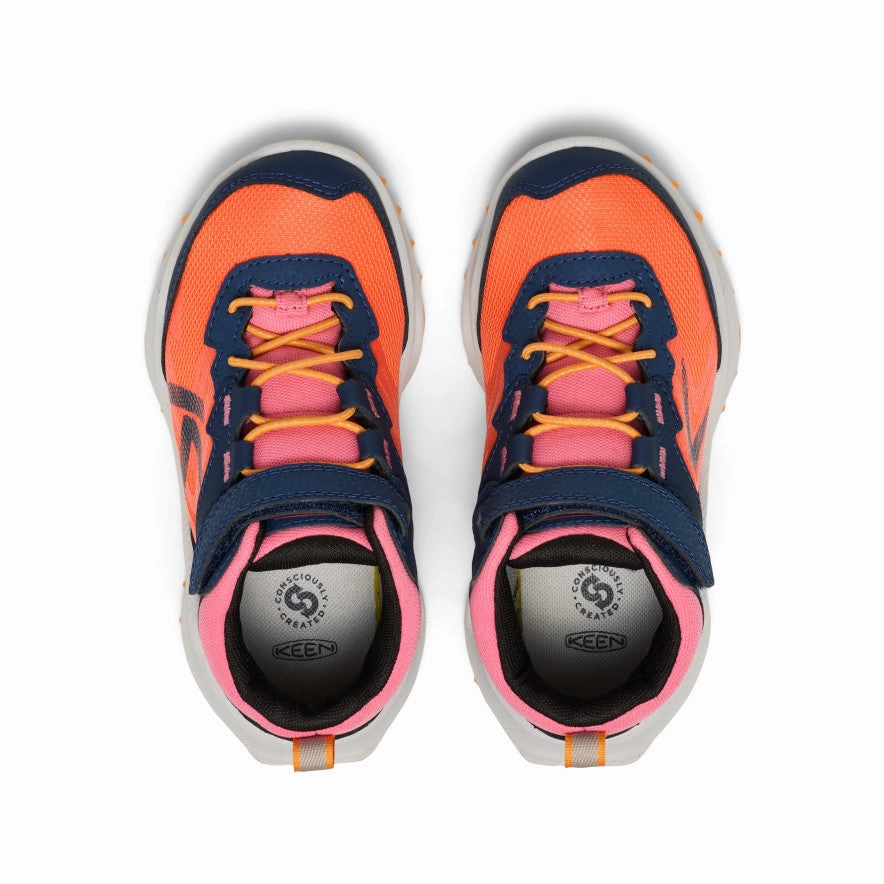 Little Kids' Zionic Waterproof Hiker  |  Naval Academy/Nasturtium standard fit Trail Running