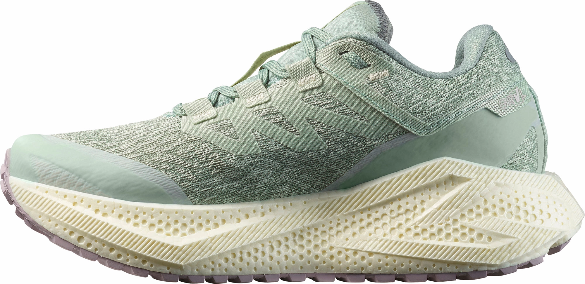 outdoor trail running shoe usage Ventilated Footbed Salomon Aero Glide 3 GRVL Womens Trail Running Shoes - Green