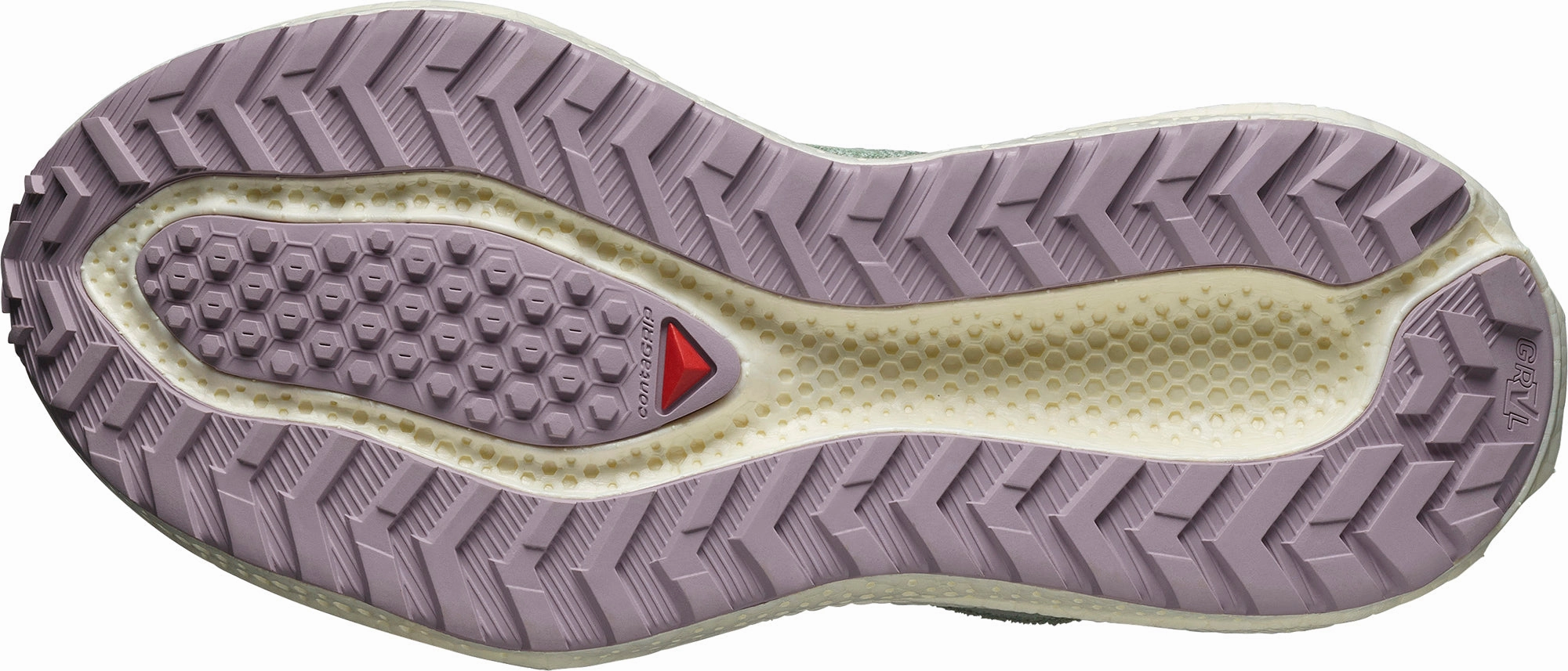 Cushioned Heel Collar Salomon Aero Glide 3 GRVL Womens Trail Running Shoes - Green