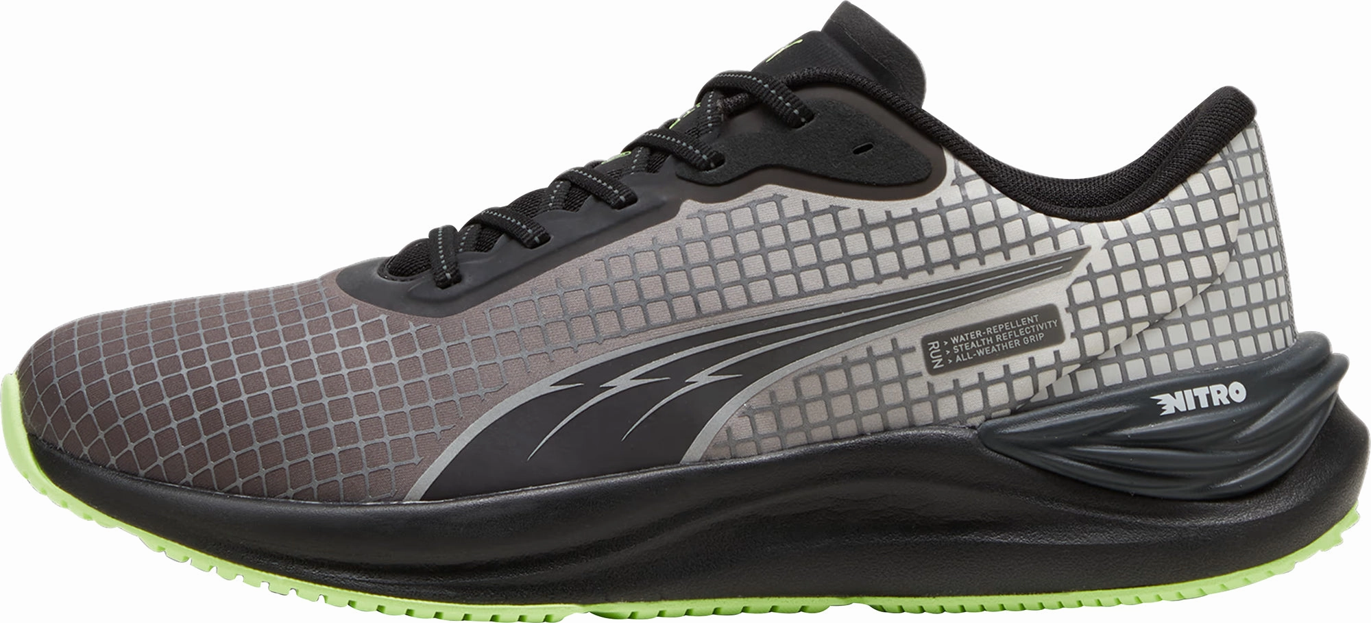 Puma Electrify Nitro 3 WTR FV Mens Running Shoes - Black mid - range shoes rubber sole shoe property