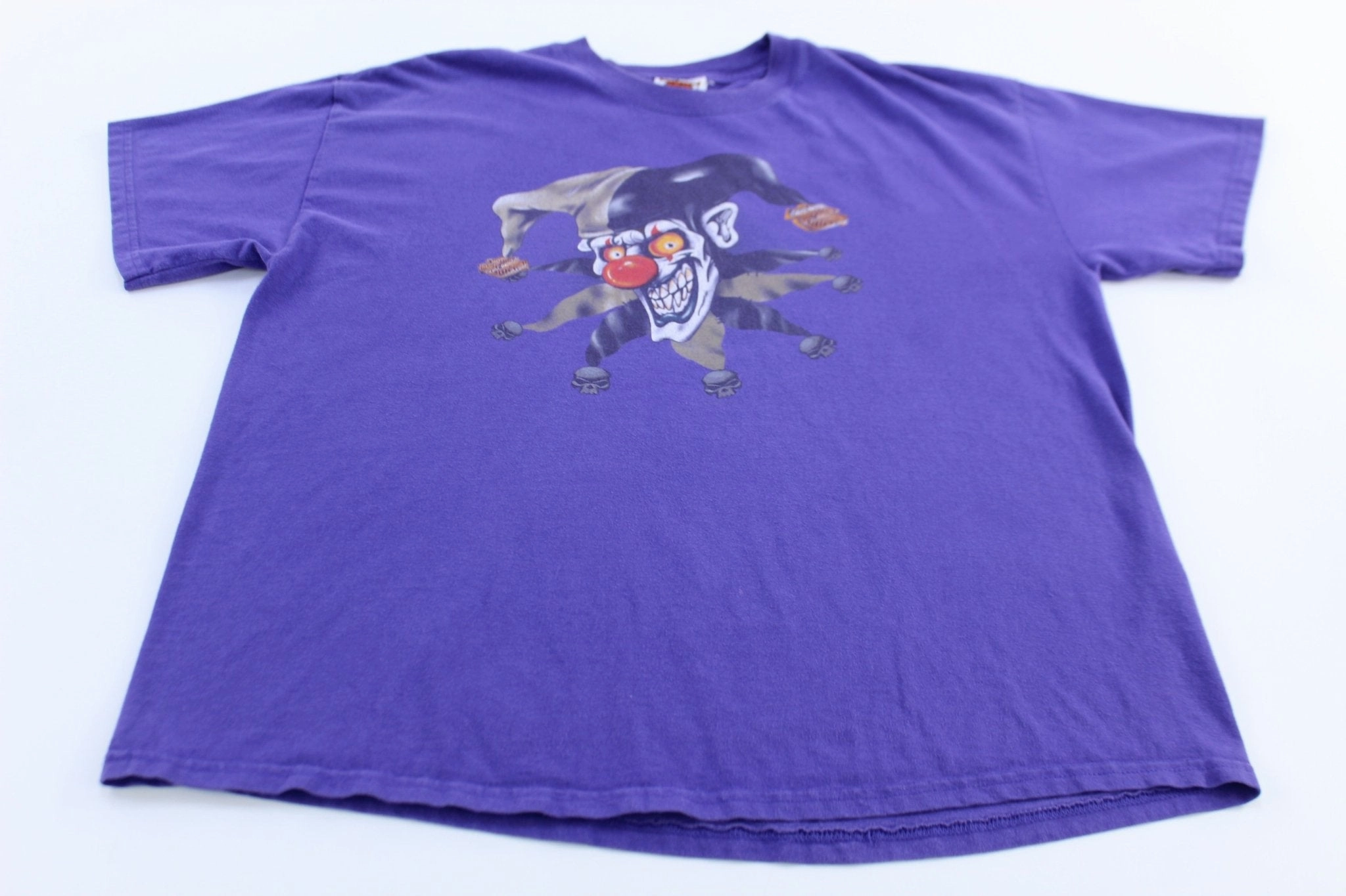 Cozy Feeling Chic and Cozy Wear Harley Davidson Motorcycles Clown Graphic T-shirt