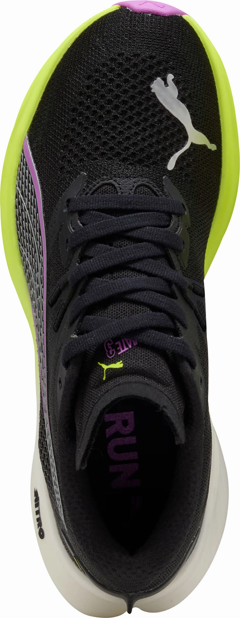 Puma Deviate Nitro 3 Womens Running Shoes - Black Flexible Outsole Grip