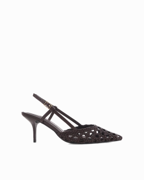 Open Back Heels LUMMI - CHOCOLATE