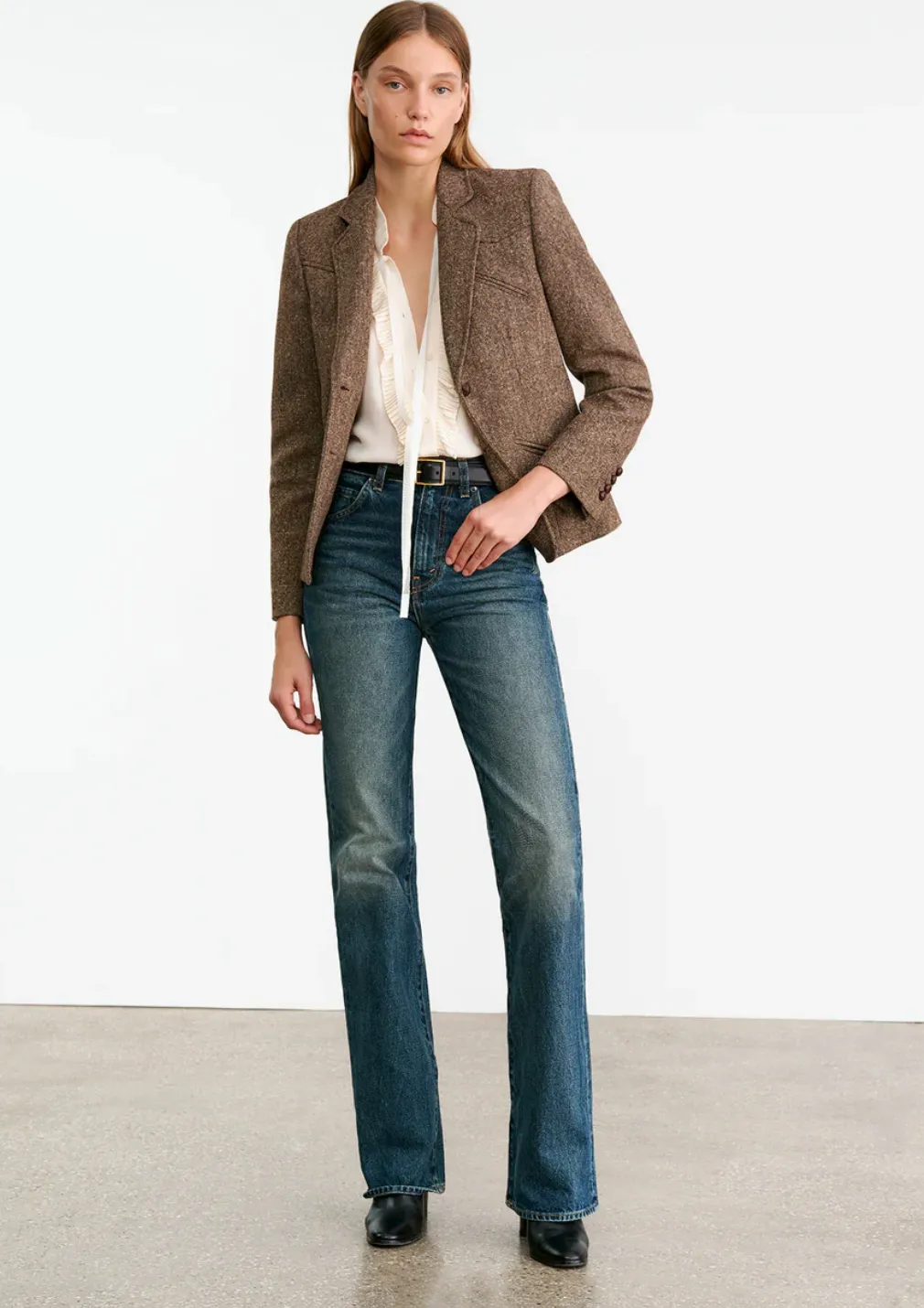 Lyon Jacket in Brown Donegal Functional