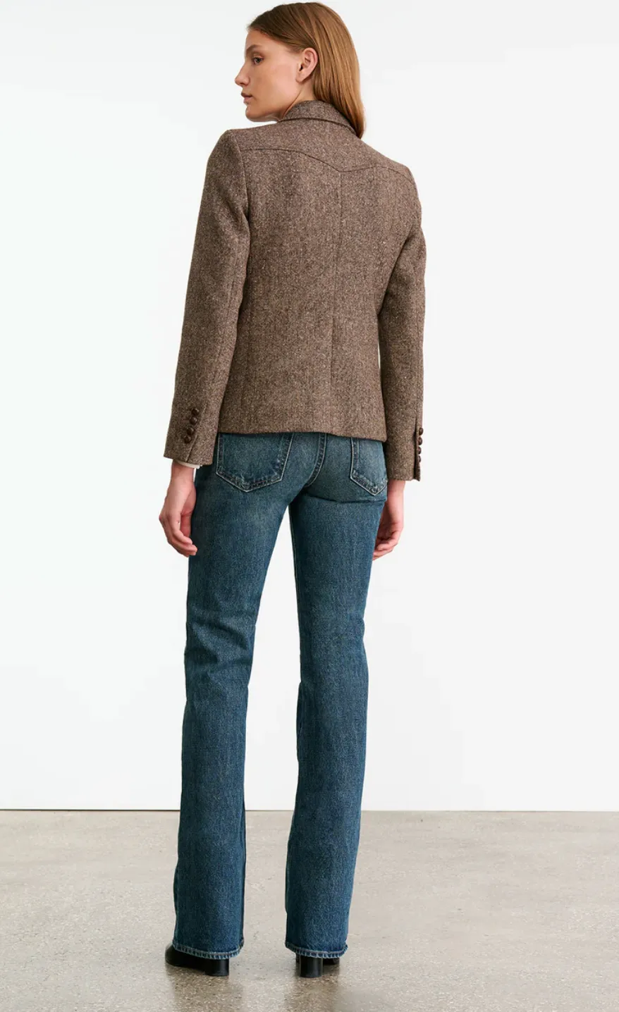 Lyon Jacket in Brown Donegal Cool Weather Layer