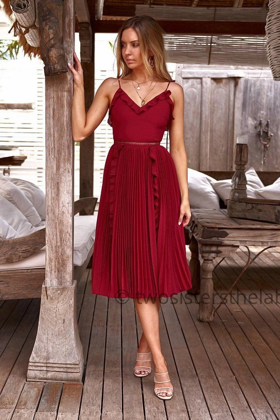 Maia Dress - Red (Final Sale) Breezy Fit