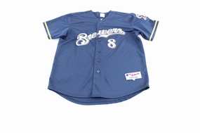 Base Move Ultimate Comfort Lining Majestic Embroidered Milwaukee Brewers Ryan Braun Baseball Jersey