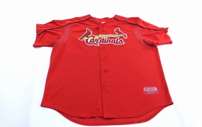 Majestic Embroidered St. Louis Cardinals Baseball Jersey Microfiber Performance Blend
