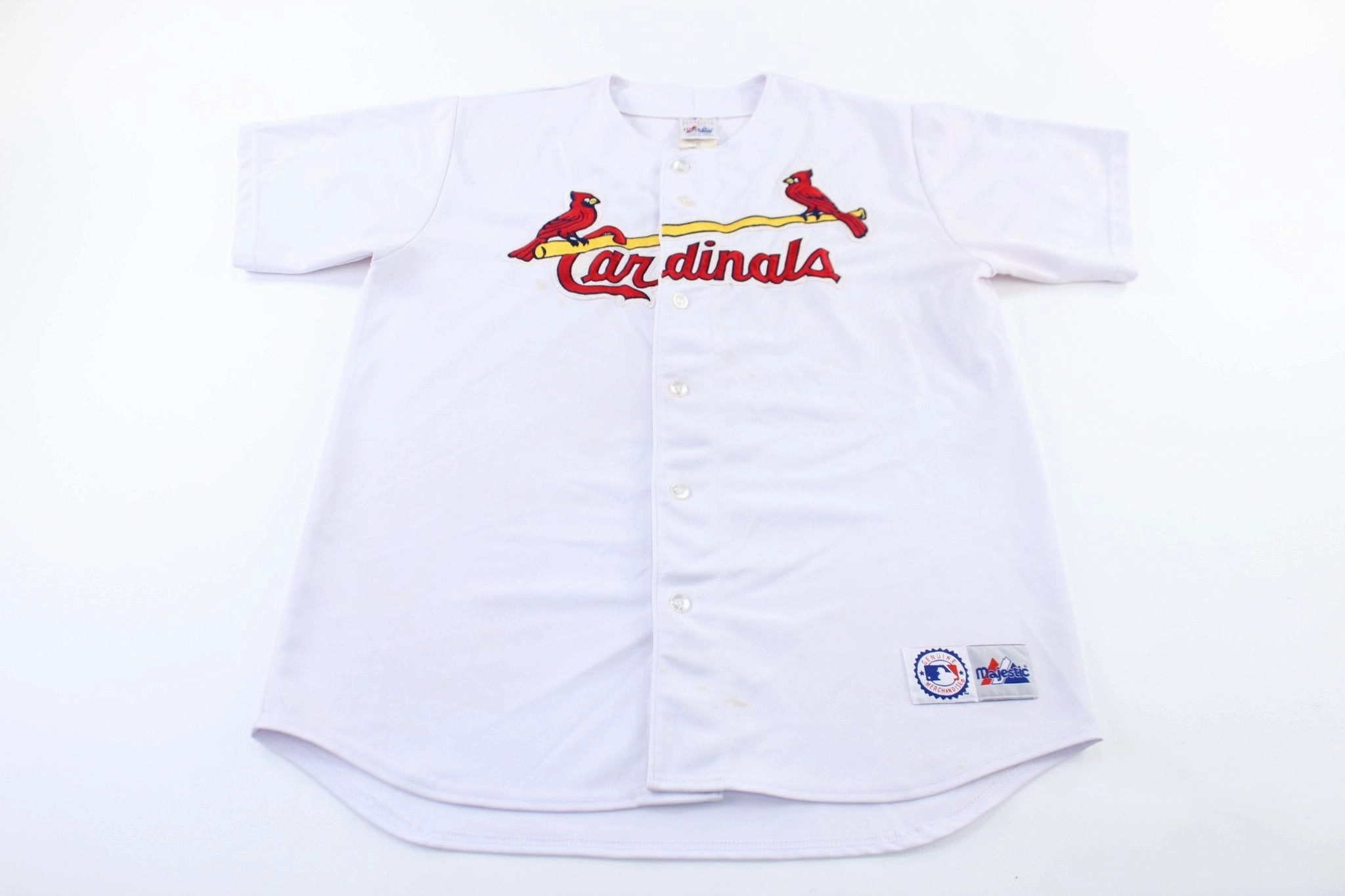 Stretch Lines Flexible Shoulder Gusset Majestic St. Louis Cardinals Embroidered Baseball Jersey