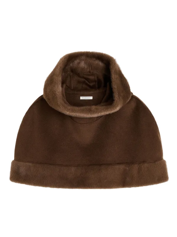 Four Way Stretch suitable for community activities Marta Wool Cape in Carafe