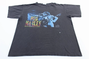 Active Style Trend Geometric precision 90's Bob Marley Rasta Prophet Graphic T-Shirt