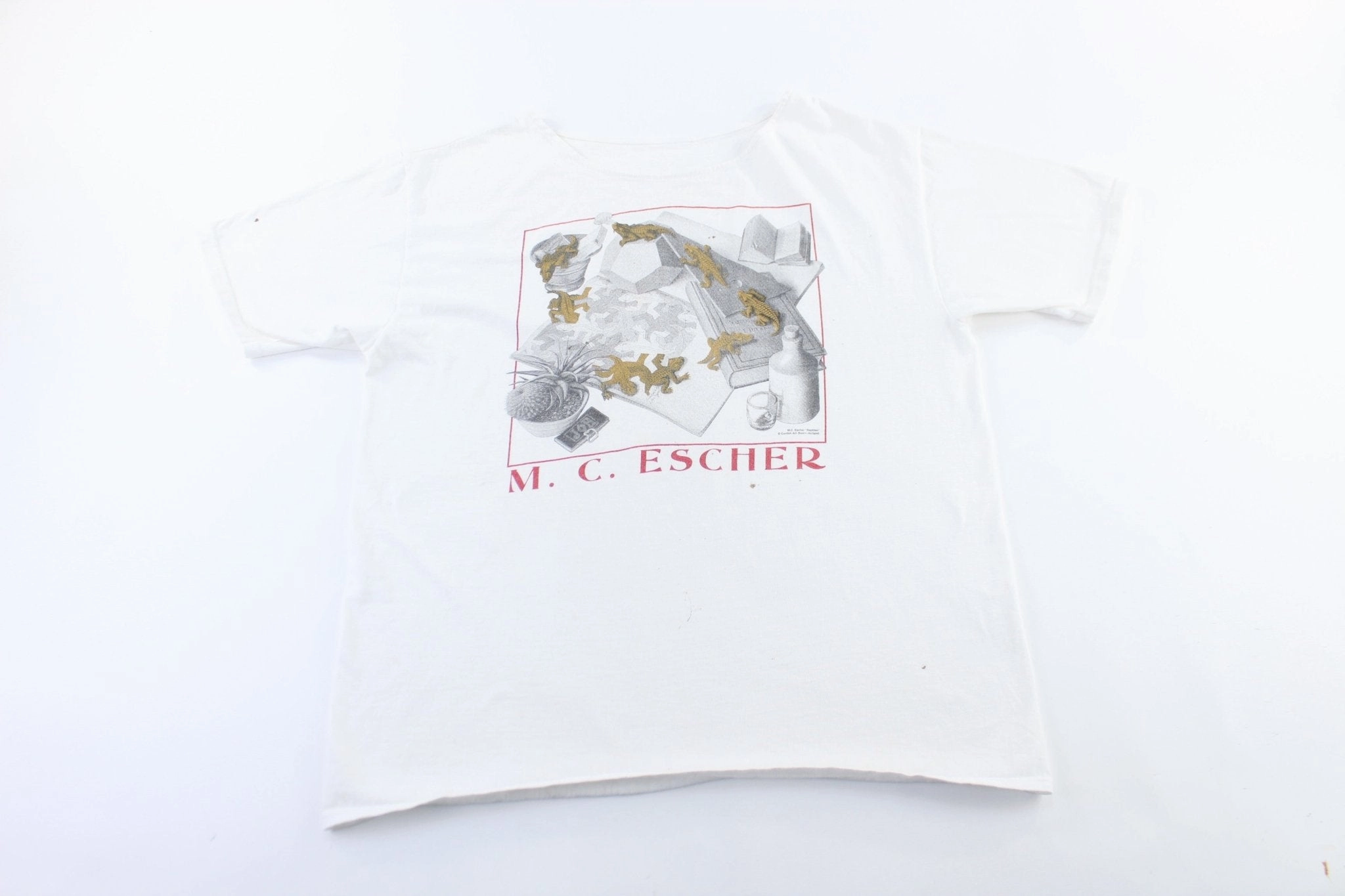 MC Escher Reptiles Art Graphic T-Shirt Breathable Active Wear quick dry