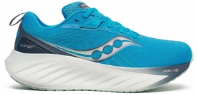 cross - country versatility for long - distance Saucony Triumph 22 Womens Running Shoes - Blue