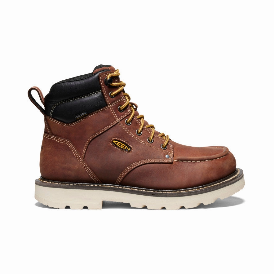 Breath Zone Bronze Warm Men's Cincinnati 6" Waterproof 90?? Heel Boot (Soft Toe)  |  Tuscan Red/Sandshell