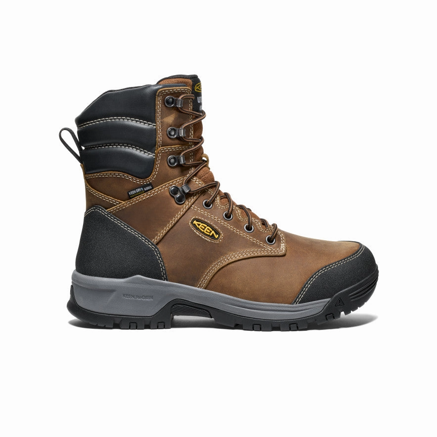 Men's Evanston 8" Insulated Waterproof Boot (Soft Toe)  |  Bison/Black Active Gear Outdoor Friendly