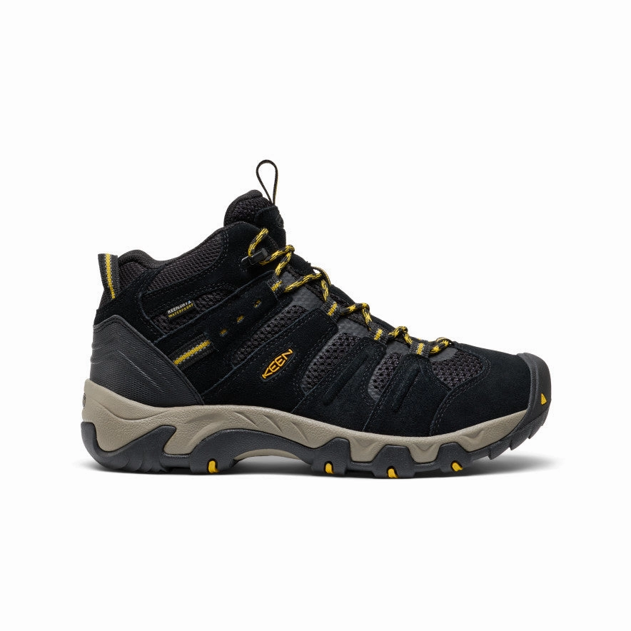 Traction Trail grip Men's Headout Waterproof Hiking Boot  |  Black/Lemon Curry