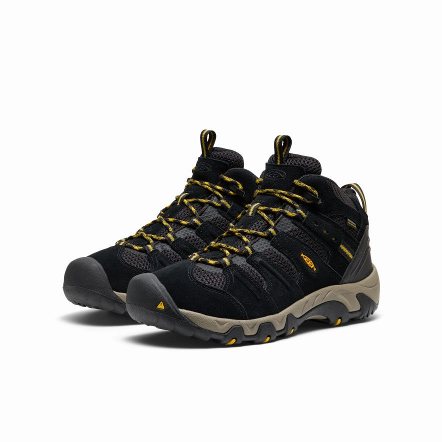 Comfortable Footbed Men's Headout Waterproof Hiking Boot  |  Black/Lemon Curry