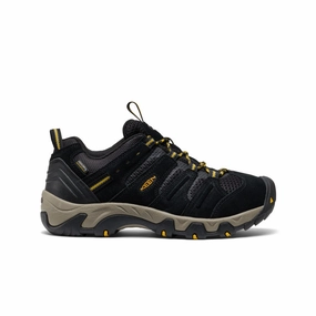 Sturdy Construction Men's Headout Waterproof Hiking Shoe  |  Black/Lemon Curry