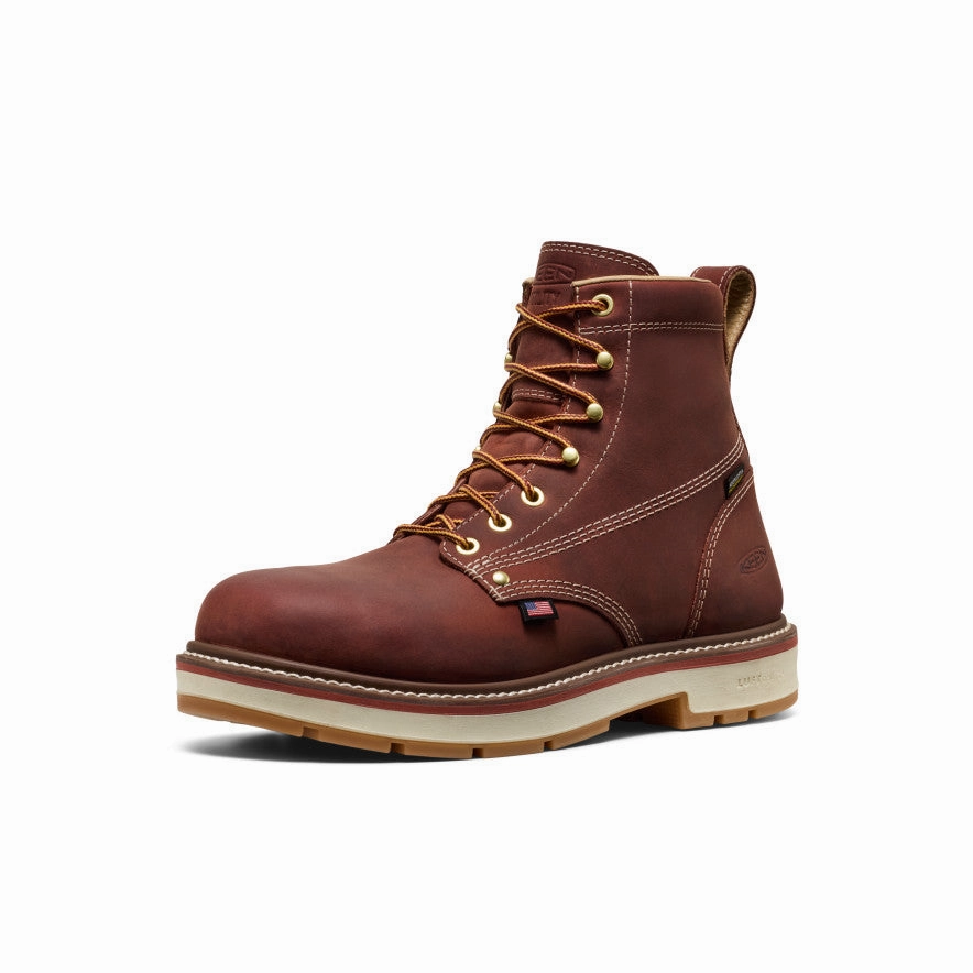 Men's Liberty 6" Waterproof 90?? Heel Boot (Soft Toe)  |  Bombay Brown/Gum orthopedic Relax Movement