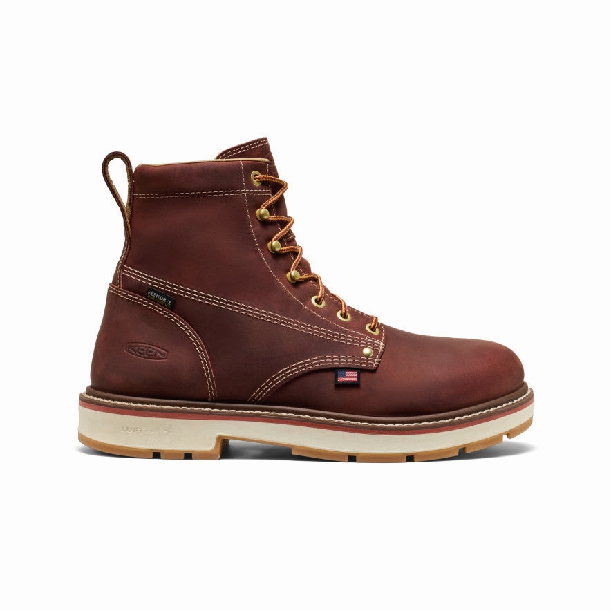 Men's Liberty 6" Waterproof 90?? Heel Boot (Soft Toe)  |  Bombay Brown/Gum Compression Fit
