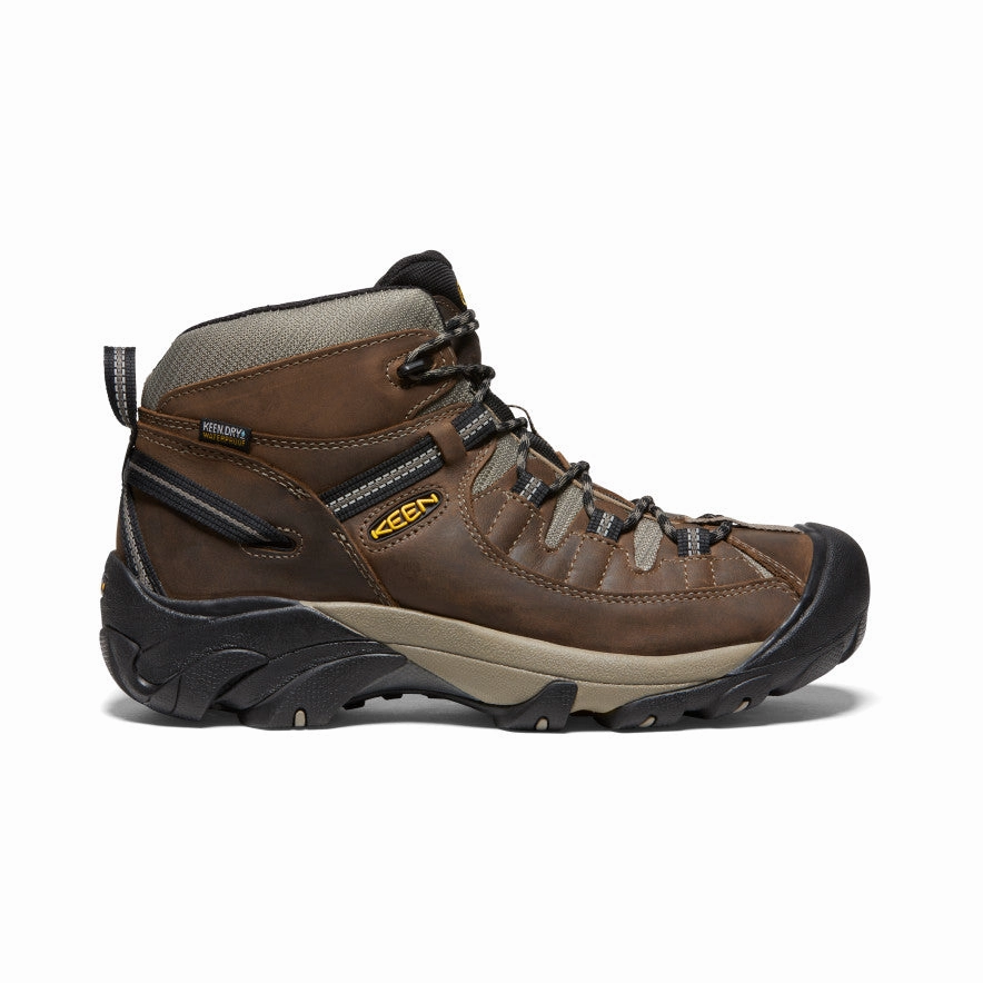 Men's Targhee II Waterproof Mid Wide  |  Shitake/Brindle Cushioned Fitness