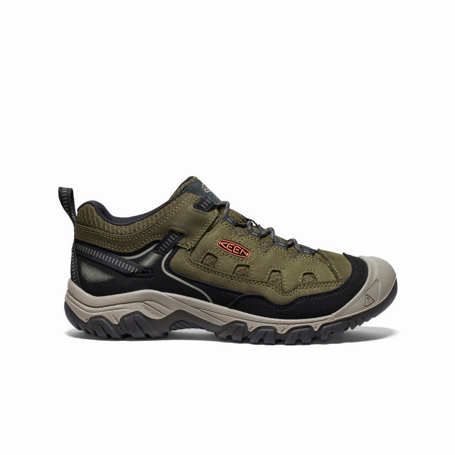 Functional Easy To Clean Men's Targhee IV Vented Hiking Shoe  |  Dark Olive/Gold Flame