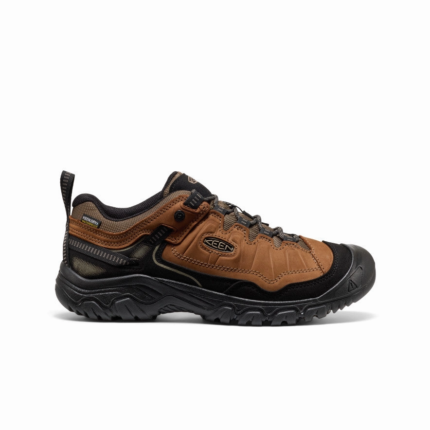 Men's Targhee IV Waterproof Hiking Shoe  |  Bison/Black Adjustable lacing
