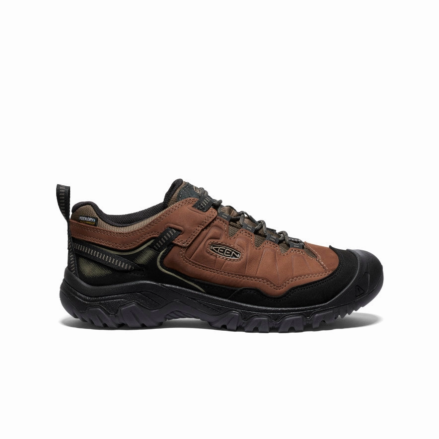 Breathable Lining Comfort Padding Men's Targhee IV Wide Waterproof Hiking Shoe  |  Bison/Black