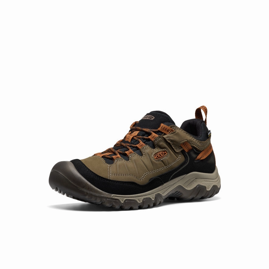 Men's Targhee IV Wide Waterproof Hiking Shoe  |  Sea Turtle/Roasted Pecan Supportive Fit Durable Material