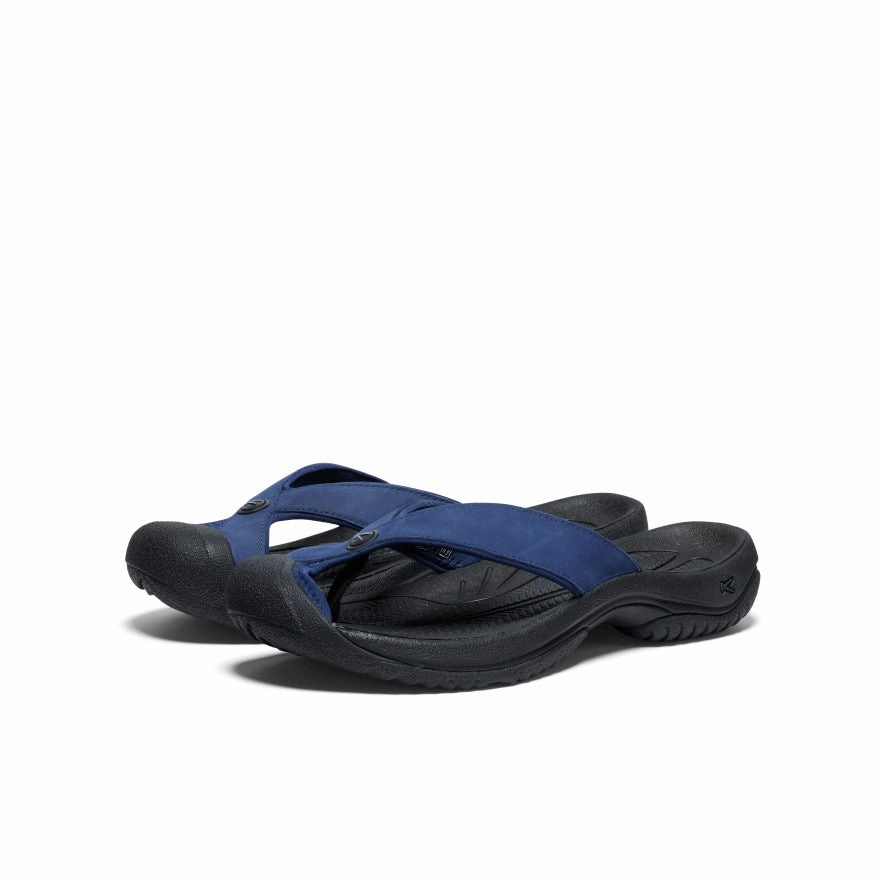 Men's Waimea Leather Flip-Flop  |  Naval Academy/Black Clean Style