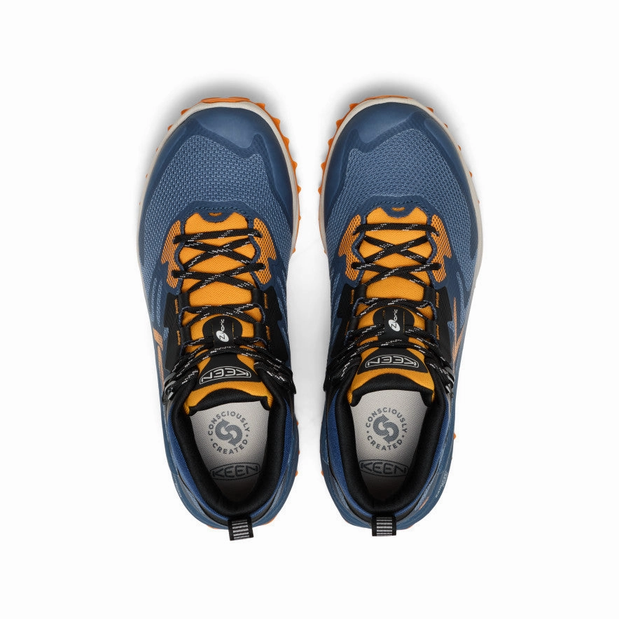 Men's Zionic NXT Waterproof Hiking Boot  |  Naval Academy/Bright Marigold Heel Support Enhanced grip