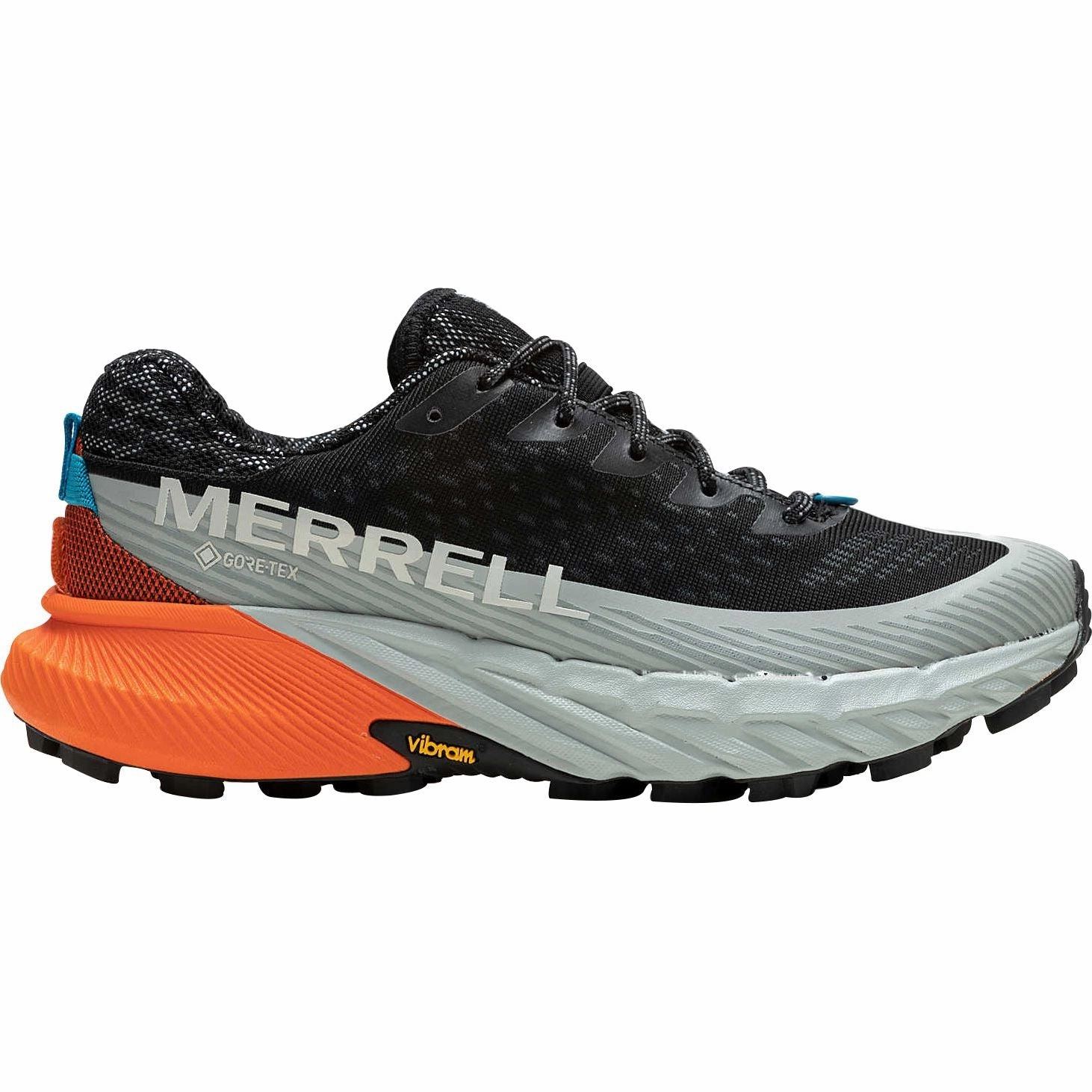 Recyclable materials Energy Return Midsoles Merrell Agility Peak 5 GORE-TEX Womens Trail Running Shoes - Black