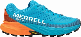 Merrell Agility Peak 5 GORE-TEX Womens Trail Running Shoes - Blue textured - finish shoes
