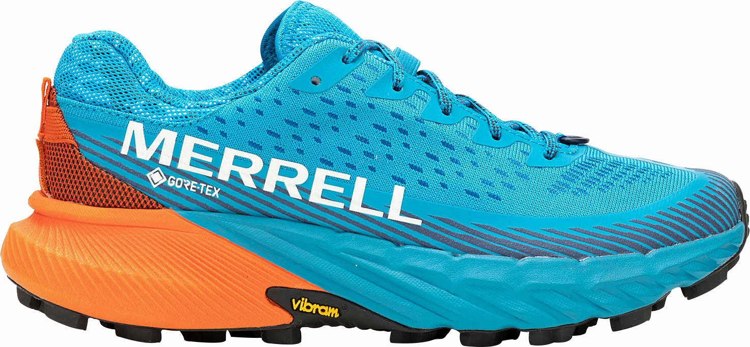 Merrell Agility Peak 5 GORE-TEX Womens Trail Running Shoes - Blue textured - finish shoes