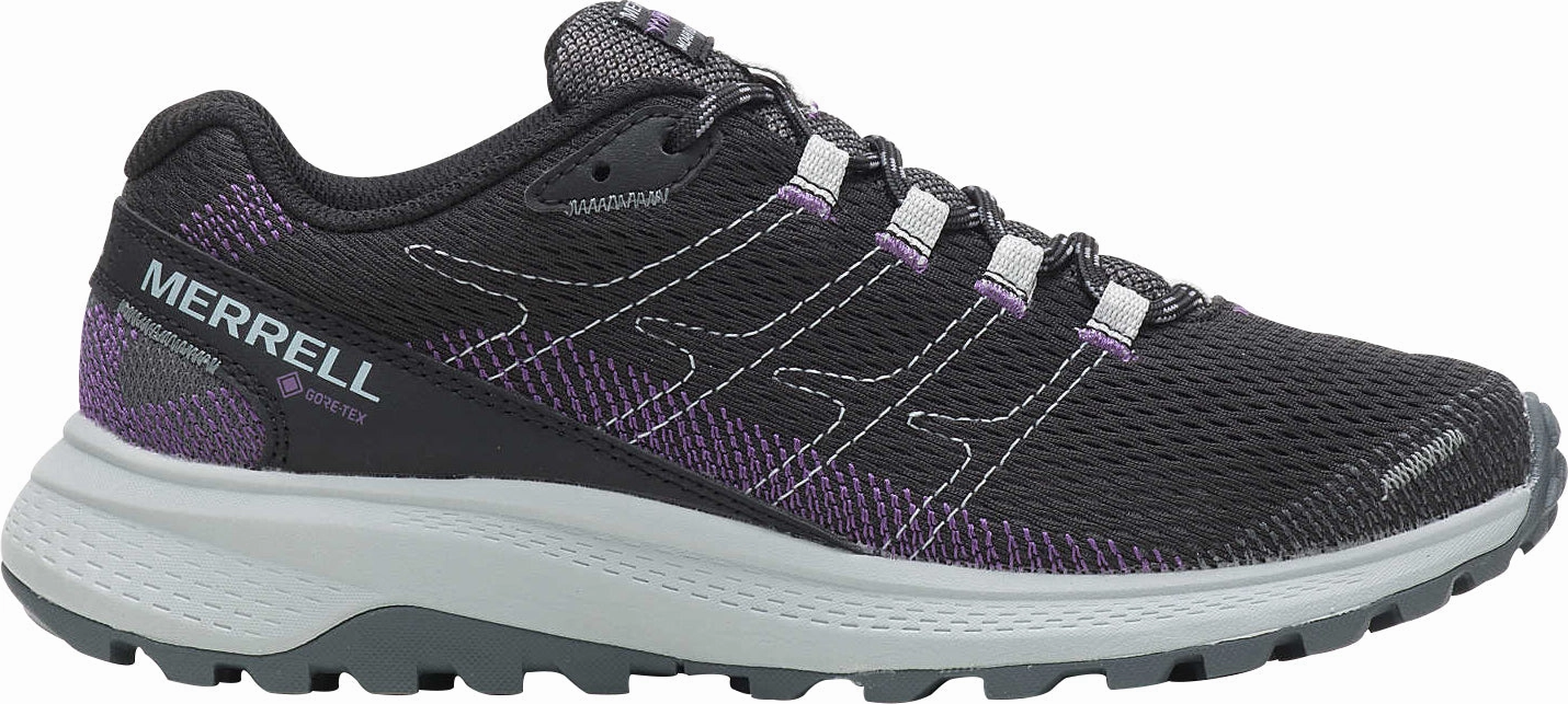 TPU Reinforcement rigid midsole shoes Merrell Fly Strike GORE-TEX Womens Trail Running Shoes - Black