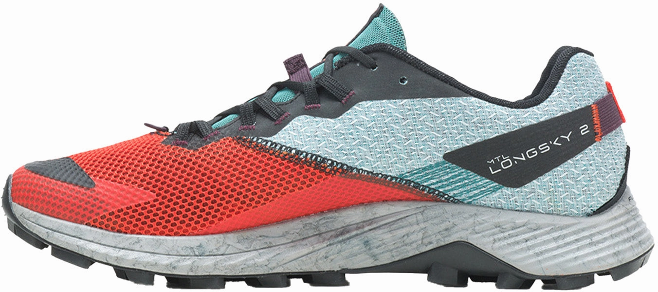 Merrell MTL Long Sky 2 Womens Trail Running Shoes - Orange recycled - materials Orthopedic Footbed Insole