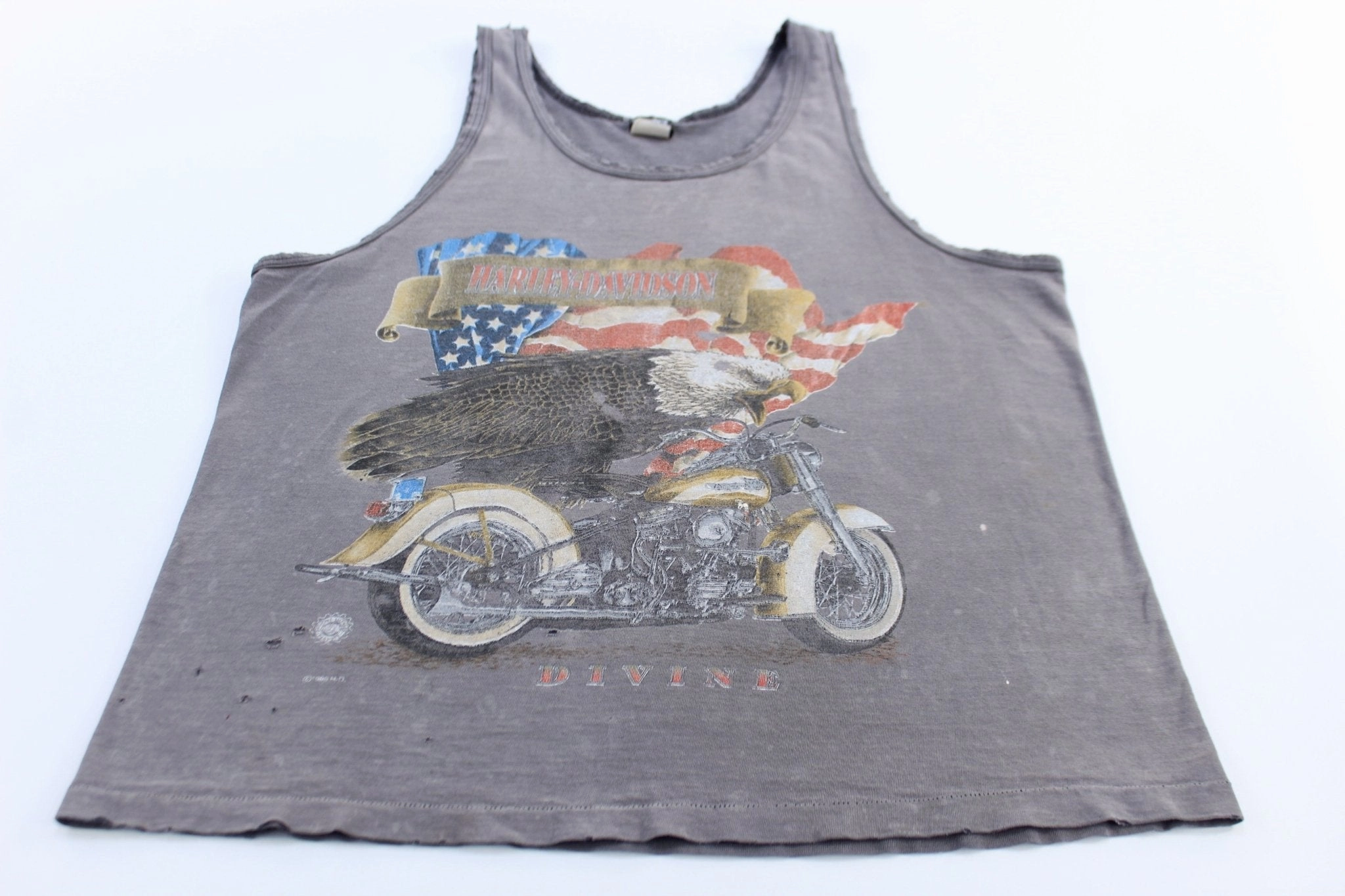 1996 Harley Davidson Motorcycles Divine Eagle Tank Top Easy Fit Wear