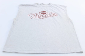 Slub Yarn Texture 2004 Harley Davidson Motorcycles Memphis, Tennessee Tank Top