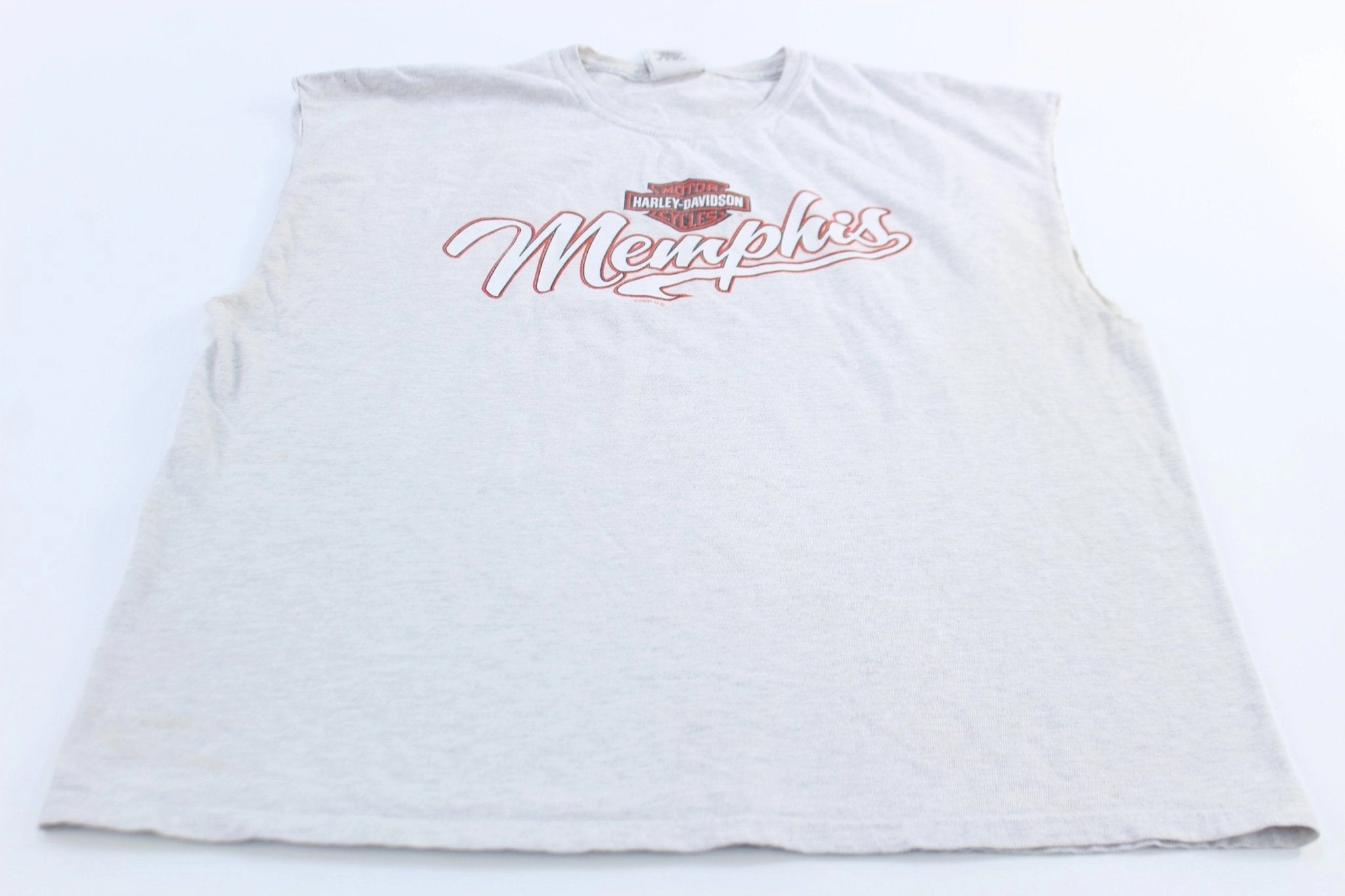 Slub Yarn Texture 2004 Harley Davidson Motorcycles Memphis, Tennessee Tank Top