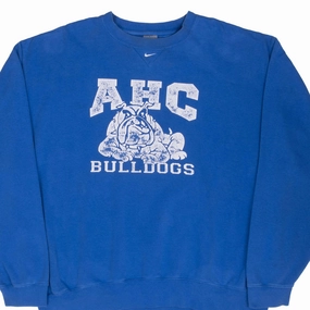 VINTAGE NIKE NCAA ALLAN HANCOCK COLLEGE AHC BULLDOGS BLUE SWEATSHIRT 2000S XL product sock comfort Tall