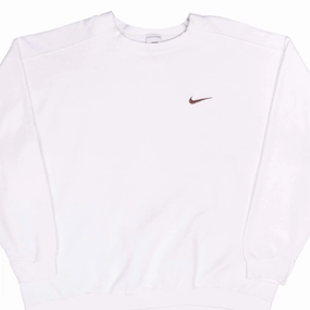 product camping suitability VINTAGE NIKE CLASSIC SWOOSH WHITE SWEATSHIRT 1990S XL MADE IN USA