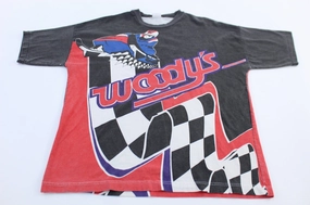 Quick Fit Wear UV Protective Coating 90's Woody's Snow Bike All Over Graphic T-shirt