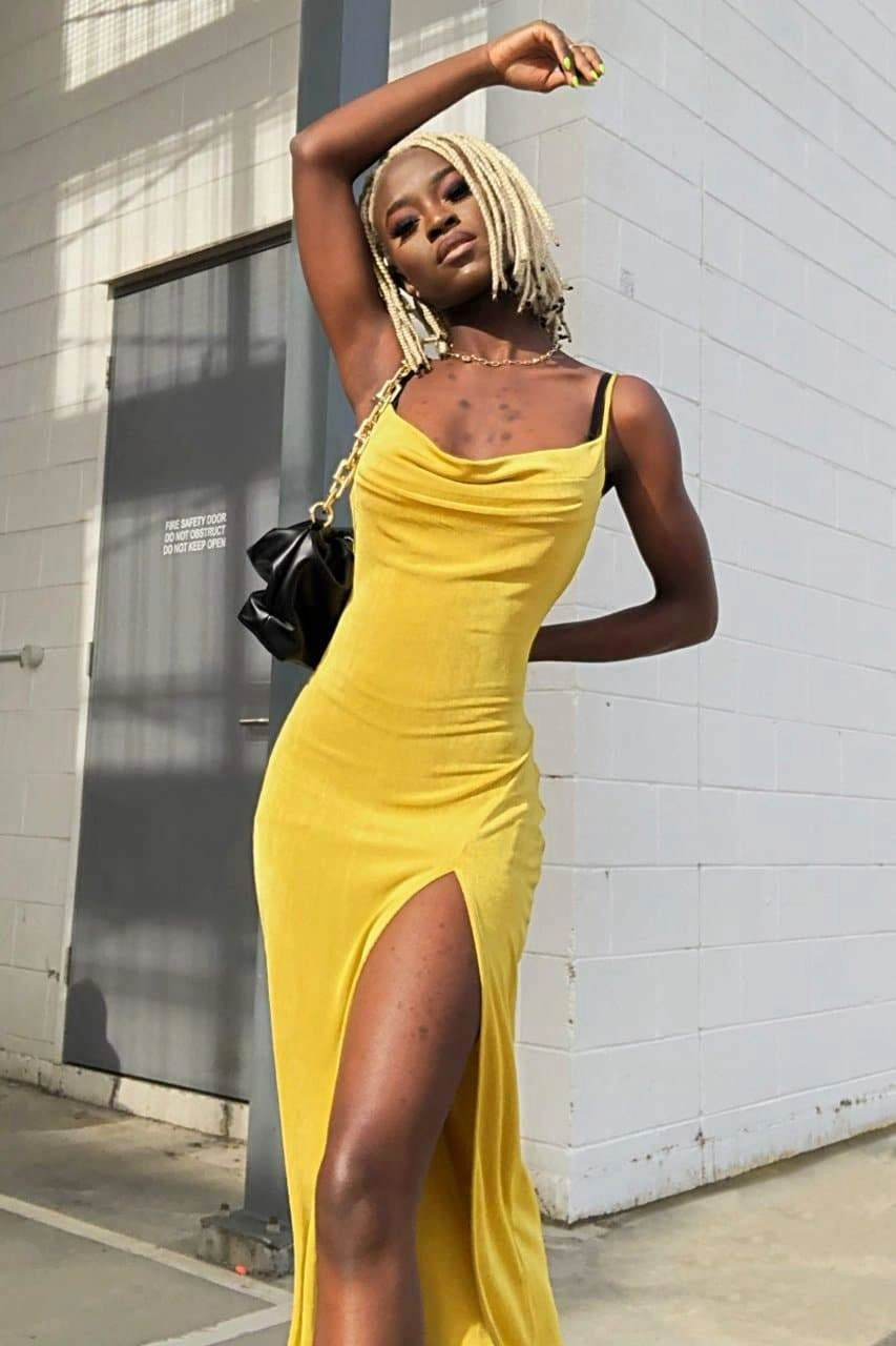 Carter Slip Dress - Butterscotch Sleeveless Cut