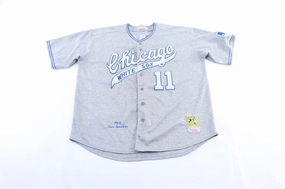Mitchell & Ness Embroidered Chicago White Sox Luis Aparicio Baseball Jersey Double Stitched Hem Heat Transfer Labels