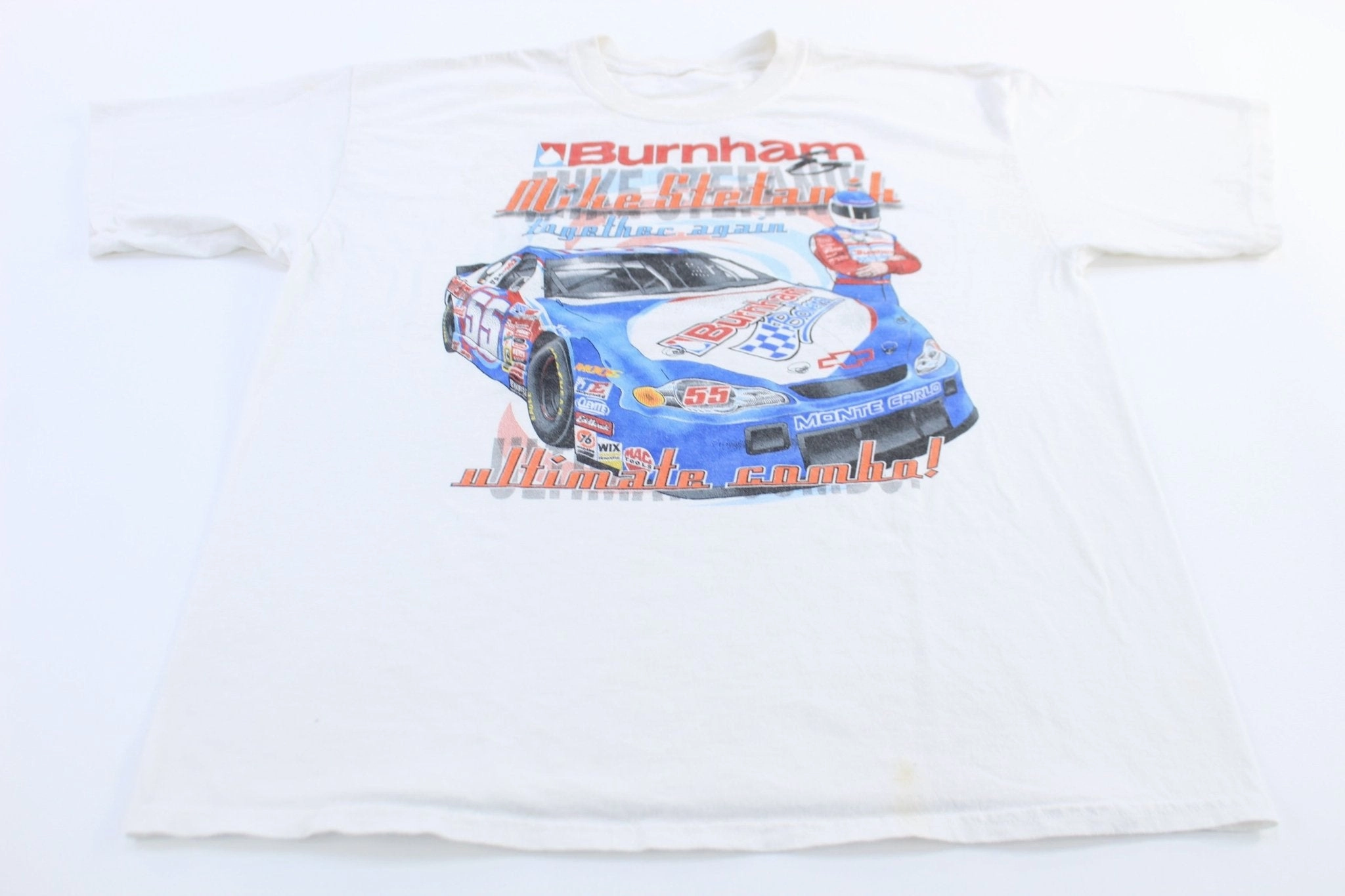Burnham Boilers Mike Stefanik Racing Graphic T-Shirt Comfy Fit Wear Outdoor Smart