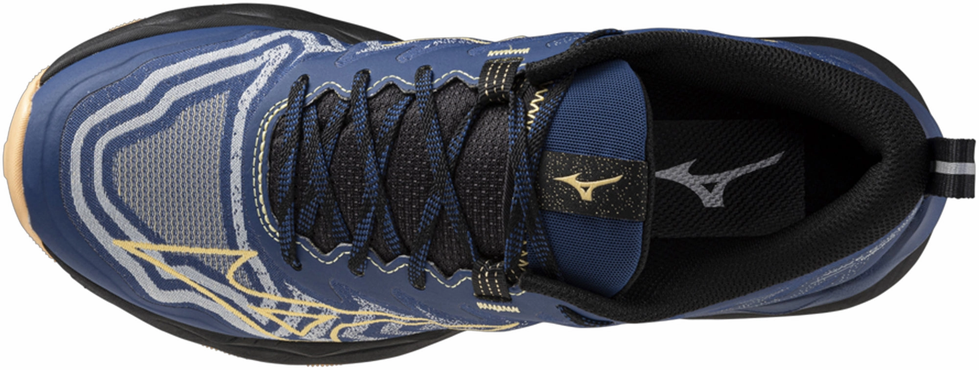 Mizuno Wave Daichi 8 Womens Trail Running Shoes - Blue treadmill - friendly running shoes gym running shoes